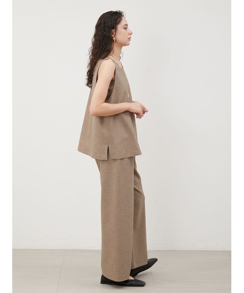 Mila Owen（ミラオーウェン）の「ジョーゼットジャージーSET【手洗い可能】（ワンピース・レディース・モカ/アイボリー/ブラック・0/1/00）」の10枚目の写真