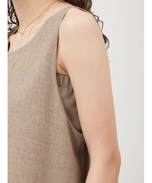 Mila Owen（ミラオーウェン）の「ジョーゼットジャージーSET【手洗い可能】（ワンピース・レディース・モカ/アイボリー/ブラック・0/1/00）」の13枚目の写真