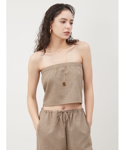 Mila Owen（ミラオーウェン）の「ジョーゼットジャージーSET【手洗い可能】（ワンピース・レディース・モカ/アイボリー/ブラック・0/1/00）」の14枚目の写真