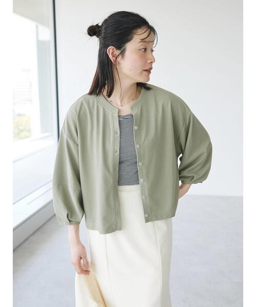 CRAFT STANDARD BOUTIQUE（クラフトスタンダードブティック）の「ランタン袖カーディガン（カーディガン/ボレロ・レディース・オフホワイト/カーキ/ブラック・FREE）」の21枚目の写真