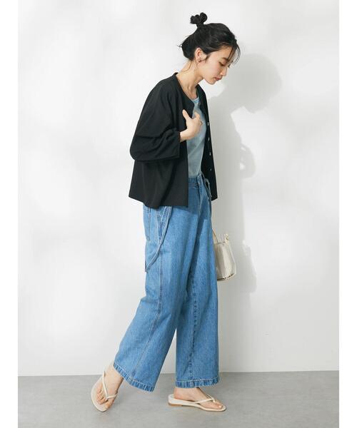 CRAFT STANDARD BOUTIQUE（クラフトスタンダードブティック）の「ランタン袖カーディガン（カーディガン/ボレロ・レディース・オフホワイト/カーキ/ブラック・FREE）」の11枚目の写真