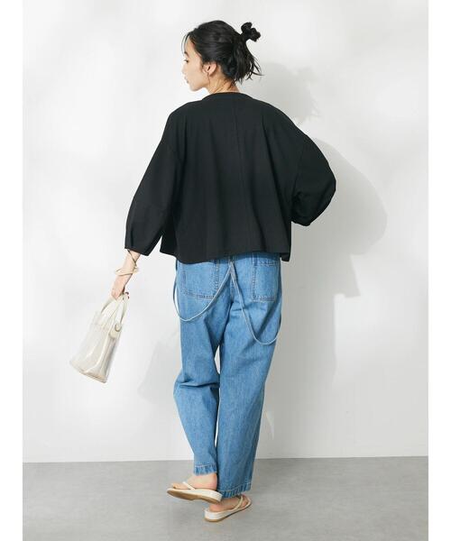 CRAFT STANDARD BOUTIQUE（クラフトスタンダードブティック）の「ランタン袖カーディガン（カーディガン/ボレロ・レディース・オフホワイト/カーキ/ブラック・FREE）」の12枚目の写真