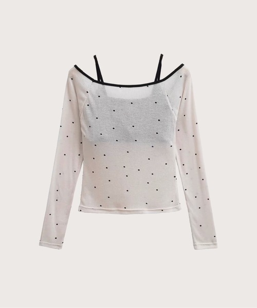 ドットバレエシャツセットアップ Dots Ballet Shirt Set-Up（アンサンブル）｜LA POMME petit（ラポミ・プチ）