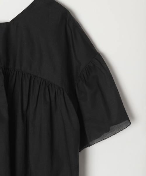 niko and...（ニコアンド）の「[MODE NORM CORE]ボイルギャザー2WAYブラウス（Tシャツ/カットソー・レディース・オフホワイト/ブルー/グリーン/スモーク・FREE）」の21枚目の写真