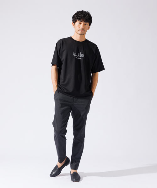 ABAHOUSE GRAY（アバハウスグレイ）の「【CITY】刺繍 ポンチ Tシャツ（Tシャツ/カットソー・メンズ・ブラック/スモークピンク/ネイビー/グリーン/ホワイト・46/48）」の20枚目の写真