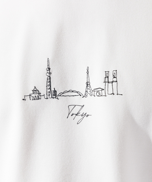 ABAHOUSE GRAY（アバハウスグレイ）の「【CITY】刺繍 ポンチ Tシャツ（Tシャツ/カットソー・メンズ・ブラック/スモークピンク/ネイビー/グリーン/ホワイト・46/48）」の19枚目の写真