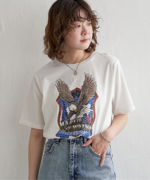セール】イーグルプリントTシャツ（Tシャツ/カットソー）｜notch