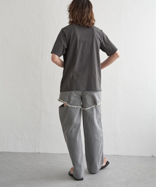 notch.(ノッチ)の「イーグルプリントTシャツ(Tシャツ/カットソー・レディース・オフホワイト/チャコール・M)」の10枚目の写真