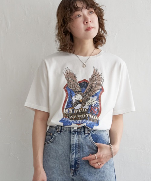 セール】イーグルプリントTシャツ（Tシャツ/カットソー）｜notch