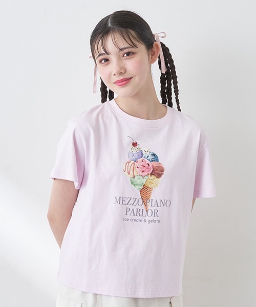 MEZZO PIANO アイスクリームプリントTシャツ　スカートセット MEZZO PIANO アイスクリームプリントTシャツ スカートセット