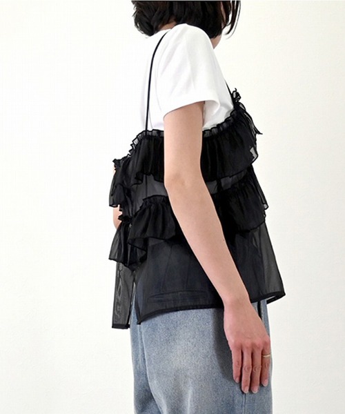 【a1389】Sybilla 美品 フリル ボレロ M ブラック オケージョン BONLECILL noir ドレス 「BONLECILL noir」マルチウェイシアー
