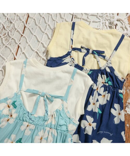 apres les cours(アプレレクール)の「【リンク】フラワードッキングワンピース(ワンピース・キッズ・ミント/ネイビー・130/140/120/80/90/100/110)」の8枚目の写真