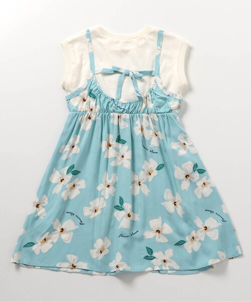 apres les cours(アプレレクール)の「【リンク】フラワードッキングワンピース(ワンピース・キッズ・ミント/ネイビー・130/140/120/80/90/100/110)」の12枚目の写真