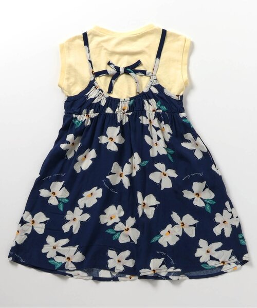 apres les cours(アプレレクール)の「【リンク】フラワードッキングワンピース(ワンピース・キッズ・ミント/ネイビー・130/140/120/80/90/100/110)」の13枚目の写真