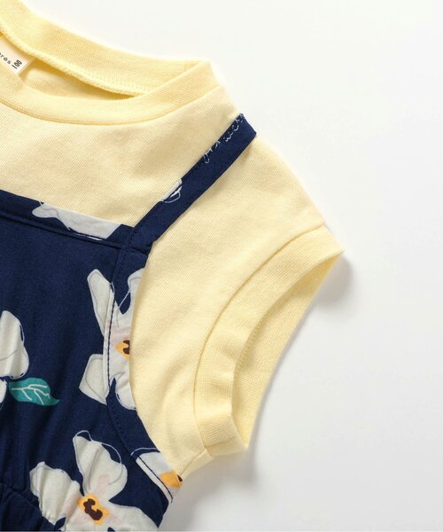 apres les cours(アプレレクール)の「【リンク】フラワードッキングワンピース(ワンピース・キッズ・ミント/ネイビー・130/140/120/80/90/100/110)」の16枚目の写真