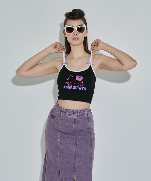 ANNA SUI NYC（アナ スイ エヌ ワイ シー）の「ANNA SUI NYC HELLO KITTY リンガーキャミソール（キャミソール・レディース・ブラック/ピンク・S/M）」の3枚目の写真