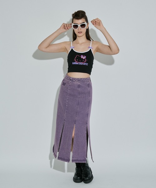 ANNA SUI NYC（アナ スイ エヌ ワイ シー）の「ANNA SUI NYC HELLO KITTY リンガーキャミソール（キャミソール・レディース・ブラック/ピンク・S/M）」の4枚目の写真