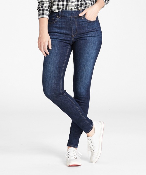 L.L.Bean（エルエルビーン）の「ビーンフレックス・ジーンズ、ミッドライズ　スキニーレッグ　プルオン ジャパン・フィット　股下75cm（デニムパンツ・レディース・ブルー/ブラック/ダークブルー/ライトインディゴブルー・7/9/11/15 /13/17）」の3枚目の写真