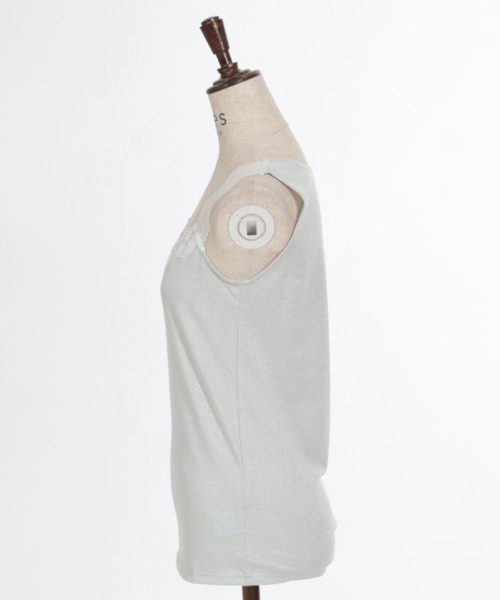 axes femme(アクシーズファム)の「ラメカットレースタンクトップ(タンクトップ・レディース・その他2/その他1/ベージュ/キナリ・FREE)」の6枚目の写真