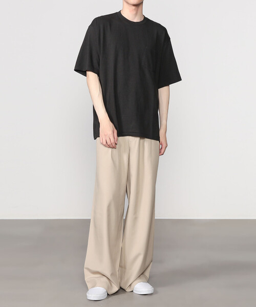 Morris & Sons（モリスアンドサンズ）の「MORRIS & SONS | 丸胴吊り天竺 ポケットTシャツ MEN（Tシャツ/カットソー・メンズ・ダークグリーン/ブラック/ホワイト/ライトブルー・5/4/3）」の7枚目の写真