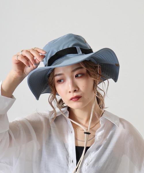 FUNALIVE（ファンアライブ）の「RUCCHE リップストップアドベンチャーハット（ハット・メンズ・チャコール/ライトベージュ/ブルーグリーン/ダークベージュ/ダルブルー系/カーキ/ネイビー/グレー/ブラック/ベージュ・F）」の10枚目の写真