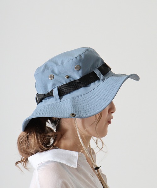 FUNALIVE（ファンアライブ）の「RUCCHE リップストップアドベンチャーハット（ハット・メンズ・チャコール/ライトベージュ/ブルーグリーン/ダークベージュ/ダルブルー系/カーキ/ネイビー/グレー/ブラック/ベージュ・F）」の14枚目の写真