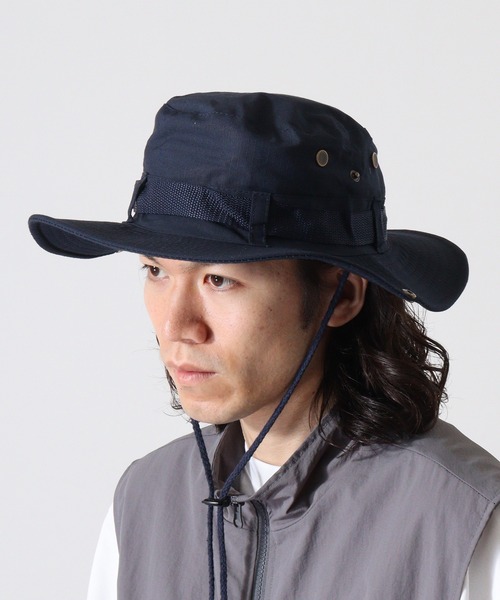 FUNALIVE（ファンアライブ）の「RUCCHE リップストップアドベンチャーハット（ハット・メンズ・チャコール/ライトベージュ/ブルーグリーン/ダークベージュ/ダルブルー系/カーキ/ネイビー/グレー/ブラック/ベージュ・F）」の16枚目の写真