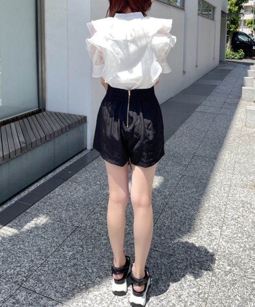 abc une face（アーベーセーアンフェイス）の「オープンショルダーフリルカラーシアーブラウス（シャツ/ブラウス・レディース・ホワイト/ホワイト系その他/ブラック/ブルー・FREE）」の15枚目の写真