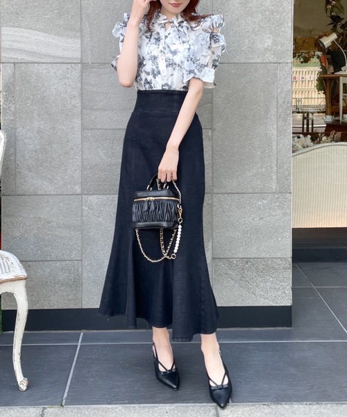 abc une face（アーベーセーアンフェイス）の「オープンショルダーフリルカラーシアーブラウス（シャツ/ブラウス・レディース・ホワイト/ホワイト系その他/ブラック/ブルー・FREE）」の11枚目の写真