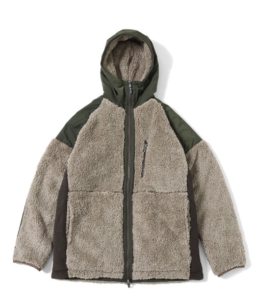 KRIFF MAYER（クリフメイヤー）の「シャギーボアフードジャケット（その他アウター・メンズ・グレー/ナチュラル/ベージュ/チャコール/カラフル/ダークブルー/カーキ・MEDIUM/X-LARGE/LARGE）」の8枚目の写真