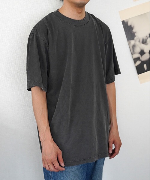 2AM(ツーエイエム)の「【shaka wear シャカウエア】GARMENT DYE DROP SHOULDER S/S TEE(Tシャツ/カットソー・メンズ・クリーム/モカ/スミクロ・LARGE/X-LARGE/MEDIUM)」の2枚目の写真