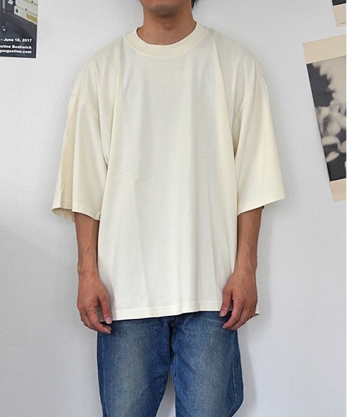 2AM(ツーエイエム)の「【shaka wear シャカウエア】GARMENT DYE DROP SHOULDER S/S TEE(Tシャツ/カットソー・メンズ・クリーム/モカ/スミクロ・LARGE/X-LARGE/MEDIUM)」の1枚目の写真