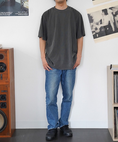 2AM(ツーエイエム)の「【shaka wear シャカウエア】GARMENT DYE DROP SHOULDER S/S TEE(Tシャツ/カットソー・メンズ・クリーム/モカ/スミクロ・LARGE/X-LARGE/MEDIUM)」の4枚目の写真