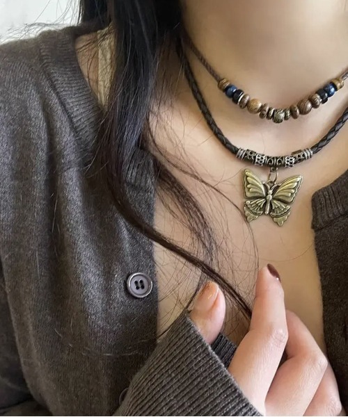 Port / ポート 】 ボヘミアン モチーフ ネックレス / バタフライ