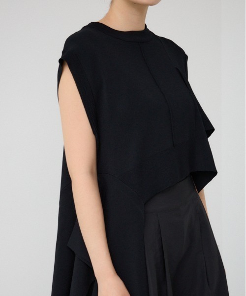 PLUSアシンメトリードレープニットベスト（タンクトップ）｜AZUL BY MOUSSY（アズールバイマウジー）
