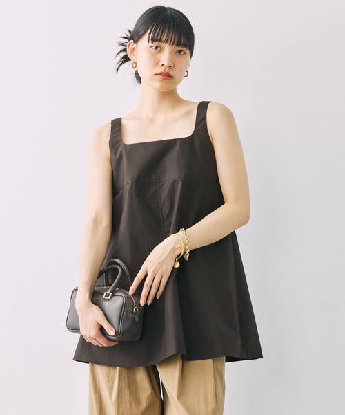 BABYLONE（バビロン）の「ミニサックチュニック（チュニック・レディース・ブラック/ダークブラウン・フリー）」の9枚目の写真