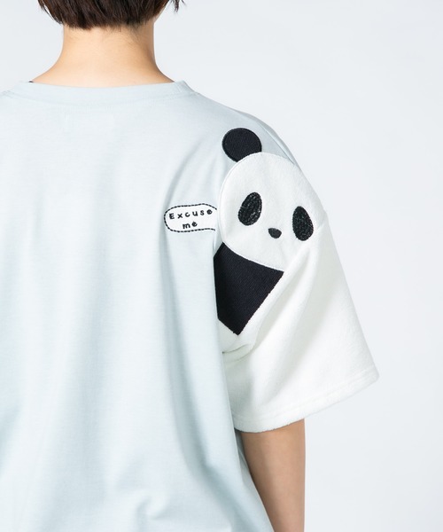 JEANS MATE（ジーンズメイト）の「【LIVERY/ライブリー】　猫 パンダ コアラ 半袖Tシャツ　アニマルシリーズ（Tシャツ/カットソー・レディース・ブラック/ミント/オフホワイト・FREE）」の3枚目の写真