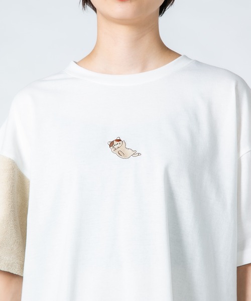 JEANS MATE（ジーンズメイト）の「【LIVERY/ライブリー】　猫 パンダ コアラ 半袖Tシャツ　アニマルシリーズ（Tシャツ/カットソー・レディース・ブラック/ミント/オフホワイト・FREE）」の8枚目の写真