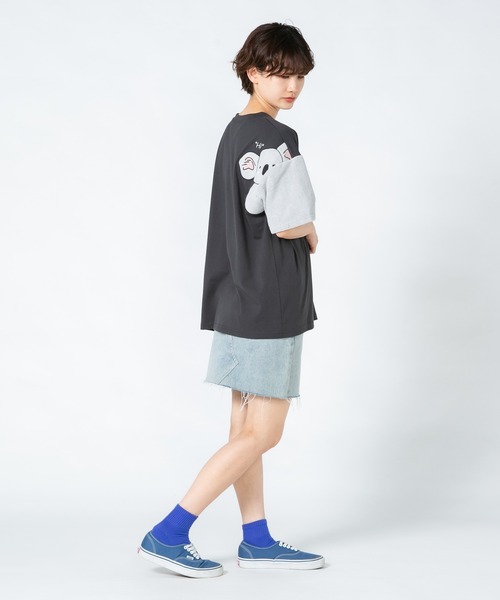 JEANS MATE（ジーンズメイト）の「【LIVERY/ライブリー】　猫 パンダ コアラ 半袖Tシャツ　アニマルシリーズ（Tシャツ/カットソー・レディース・ブラック/ミント/オフホワイト・FREE）」の18枚目の写真