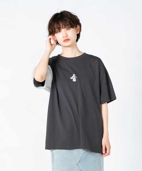JEANS MATE（ジーンズメイト）の「【LIVERY/ライブリー】　猫 パンダ コアラ 半袖Tシャツ　アニマルシリーズ（Tシャツ/カットソー・レディース・ブラック/ミント/オフホワイト・FREE）」の13枚目の写真