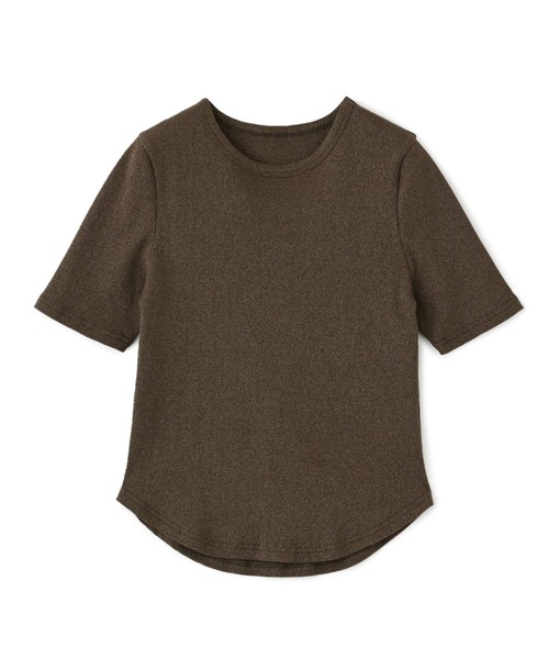 STRATA(エストラータ)の「コンパクトラメテレコトップス【低身長・小柄女性】(Tシャツ/カットソー・レディース・ネイビー/カーキ/アイボリー・ONE SIZE)」の12枚目の写真