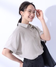 ◆【洗える/プチプラ/無理せずキレイ】オンにもオフにも ドルマンスリーブ前開きシャツ