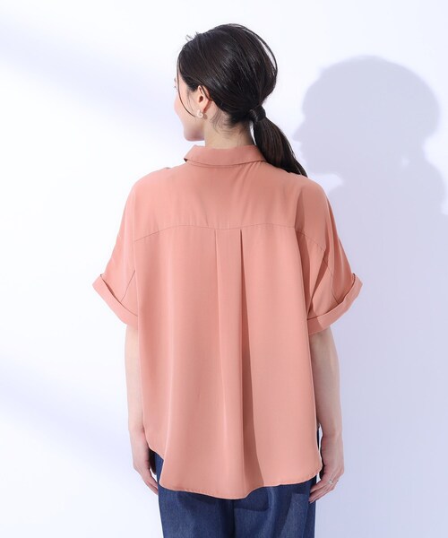 SHOO・LA・RUE（シューラルー）の「◆【洗える/プチプラ/無理せずキレイ】オンにもオフにも ドルマンスリーブ前開きシャツ（シャツ/ブラウス・レディース・ネイビー/ライトグレー/ベビーピンク・03/02/04）」の8枚目の写真