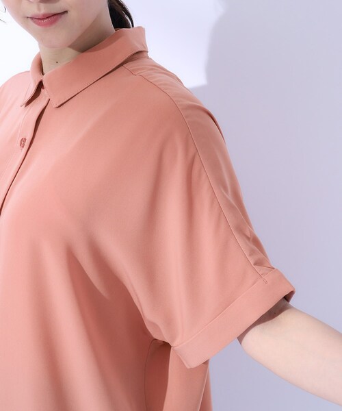 SHOO・LA・RUE（シューラルー）の「◆【洗える/プチプラ/無理せずキレイ】オンにもオフにも ドルマンスリーブ前開きシャツ（シャツ/ブラウス・レディース・ネイビー/ライトグレー/ベビーピンク・03/02/04）」の6枚目の写真