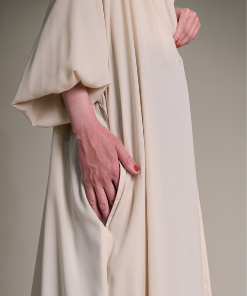 folka（フォルカ）の「２WAY ロング シアーシャツ ワンピース  ポケット付 長袖（ワンピース・レディース・ナチュラル/ライトグレー・FREE）」の15枚目の写真