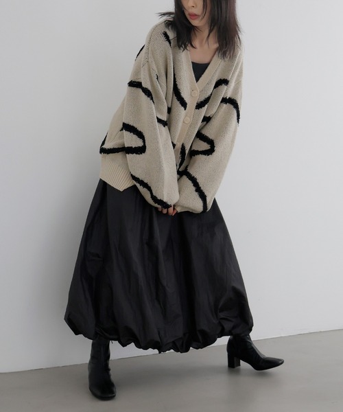 LIAN（リアン）の「バルーンロングスカート（スカート・レディース・チャコールグレー/ブラック/アイボリー・FREE）」の12枚目の写真