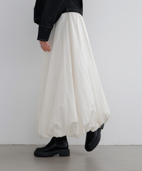 LIAN（リアン）の「バルーンロングスカート（スカート・レディース・チャコールグレー/ブラック/アイボリー・FREE）」の22枚目の写真