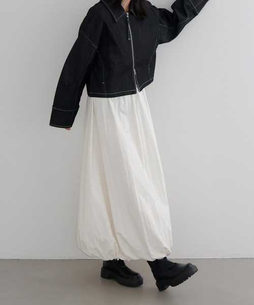 LIAN（リアン）の「バルーンロングスカート（スカート・レディース・チャコールグレー/ブラック/アイボリー・FREE）」の20枚目の写真