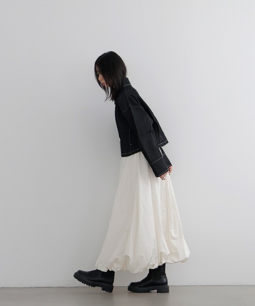 LIAN（リアン）の「バルーンロングスカート（スカート・レディース・チャコールグレー/ブラック/アイボリー・FREE）」の18枚目の写真