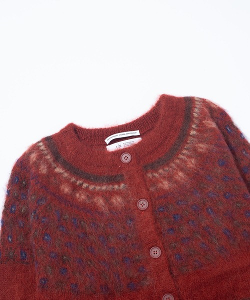 F/CE. （エフシーイー）の「F/CE. NORDIC MOHAIR CARDIGAN / エフシーイー ノルディック モヘア カーディガン（カーディガン/ボレロ・メンズ・レッド/グレー・SMALL）」の5枚目の写真